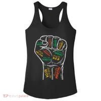 Power Fist Hand Inspiring Black Leaders Black History Ladies PosiCharge Competitor Racerback Tank thumb 0
