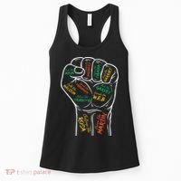 Power Fist Hand Inspiring Black Leaders Black History Women's Tank Top thumb 0