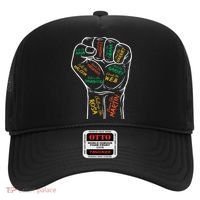 Power Fist Hand Inspiring Black Leaders Black History Hat thumb 0