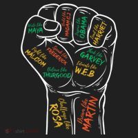 Power Fist Hand Inspiring Black Leaders Black History Hat thumb 2
