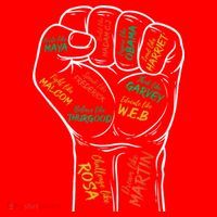 Power Fist Hand Inspiring Black Leaders Black History Santa Hat thumb 1