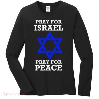 Pray For Israel Peace vintage isreal pride Women's Long Sleeve Shirt