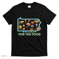 Pennsylvania Foods IM Just Here For The Food Pa Snack Map T-Shirt thumb 0