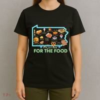 Pennsylvania Foods IM Just Here For The Food Pa Snack Map T-Shirt thumb 4