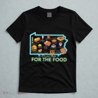 Pennsylvania Foods IM Just Here For The Food Pa Snack Map T-Shirt thumb 5