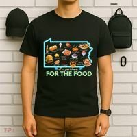 Pennsylvania Foods IM Just Here For The Food Pa Snack Map T-Shirt thumb 6