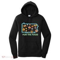 Pennsylvania Foods IM Just Here For The Food Pa Snack Map Women's Hoodie thumb 0