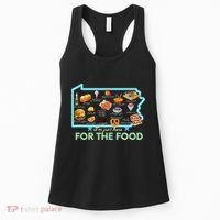 Pennsylvania Foods IM Just Here For The Food Pa Snack Map Women's Tank Top thumb 0