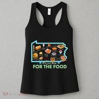 Pennsylvania Foods IM Just Here For The Food Pa Snack Map Women's Tank Top thumb 3