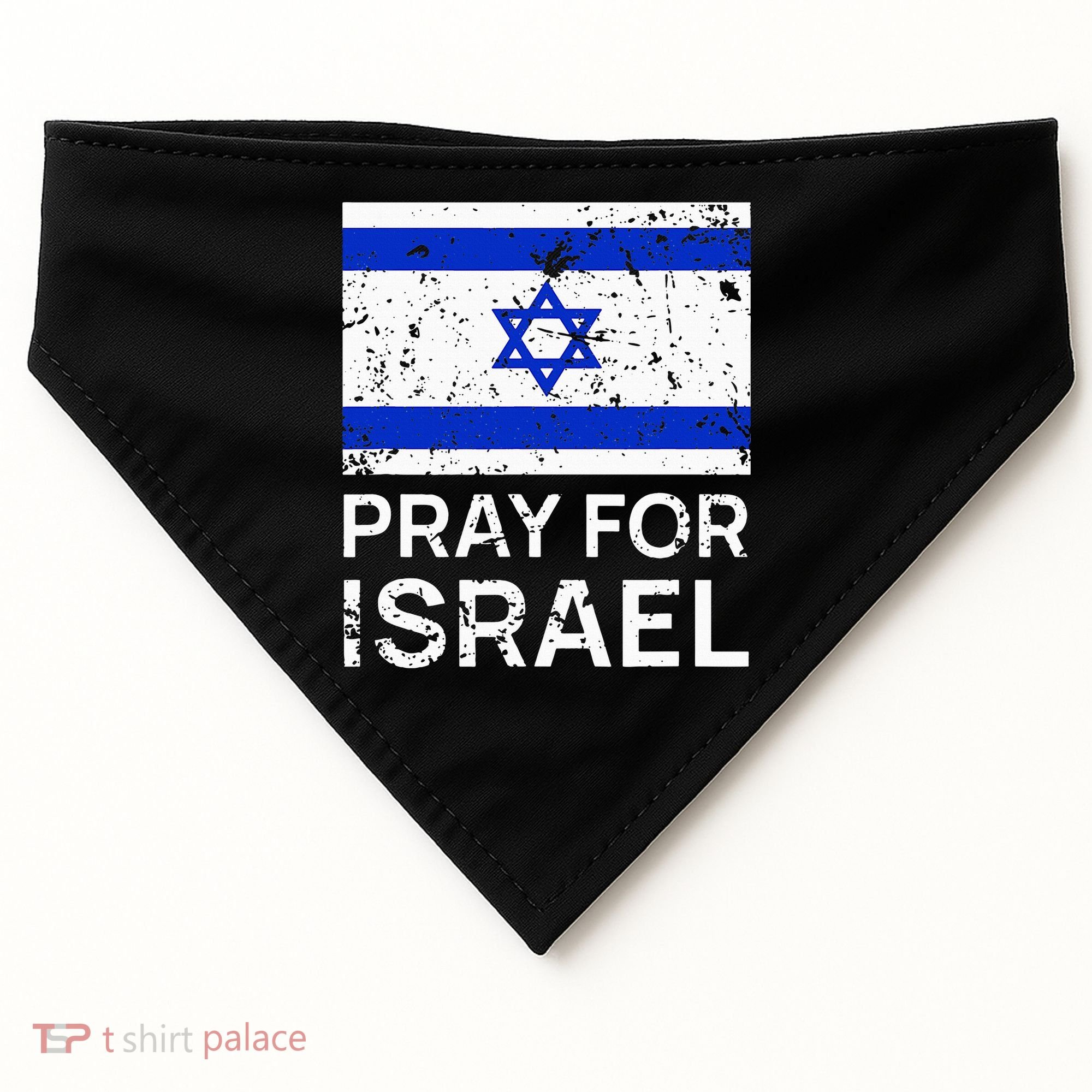 Pray for Israel 2021 Praying for Israeli Flag USA-Made Doggie Bandana