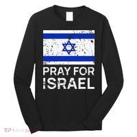 Pray for Israel 2021 Praying for Israeli Flag Long Sleeve Shirt thumb 0