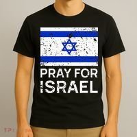 Pray for Israel 2021 Praying for Israeli Flag T-Shirt thumb 3