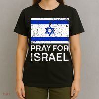 Pray for Israel 2021 Praying for Israeli Flag T-Shirt thumb 4