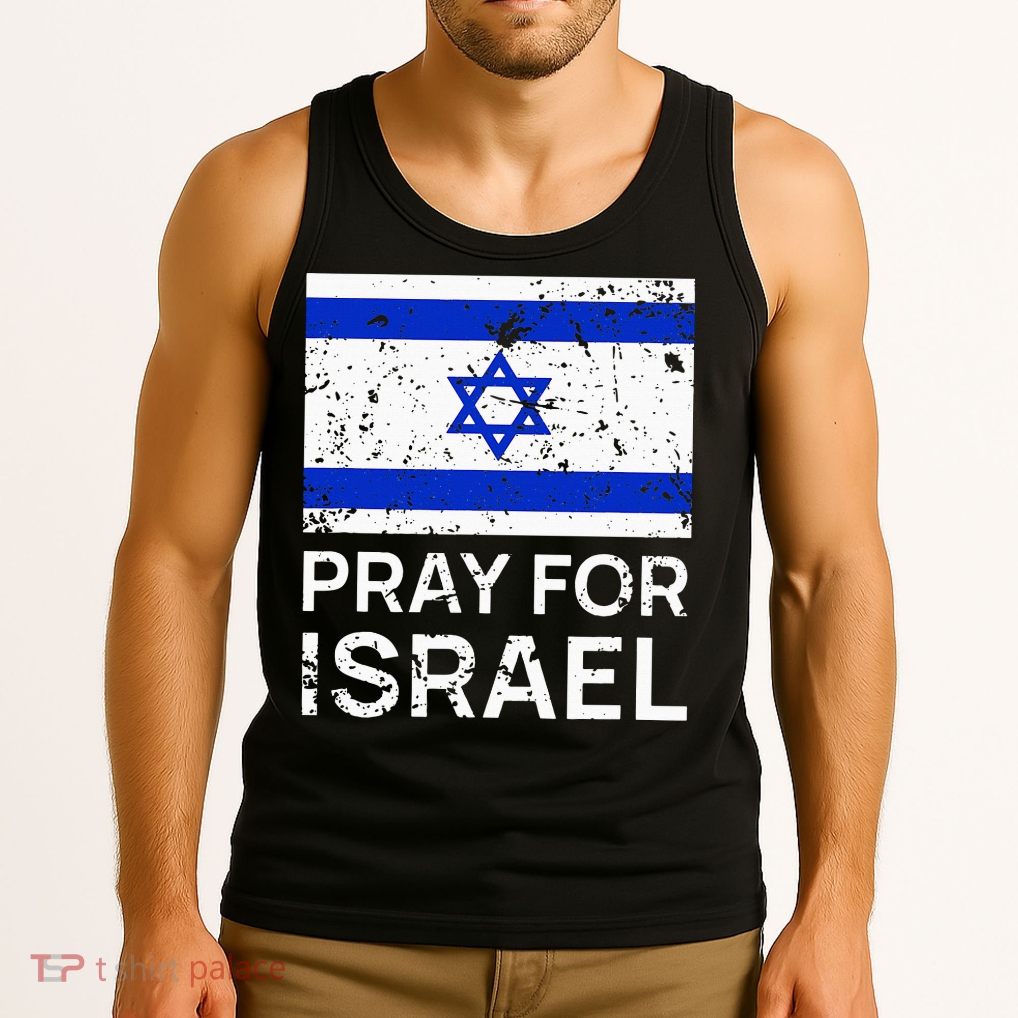 Pray for Israel 2021 Praying for Israeli Flag Tank Top