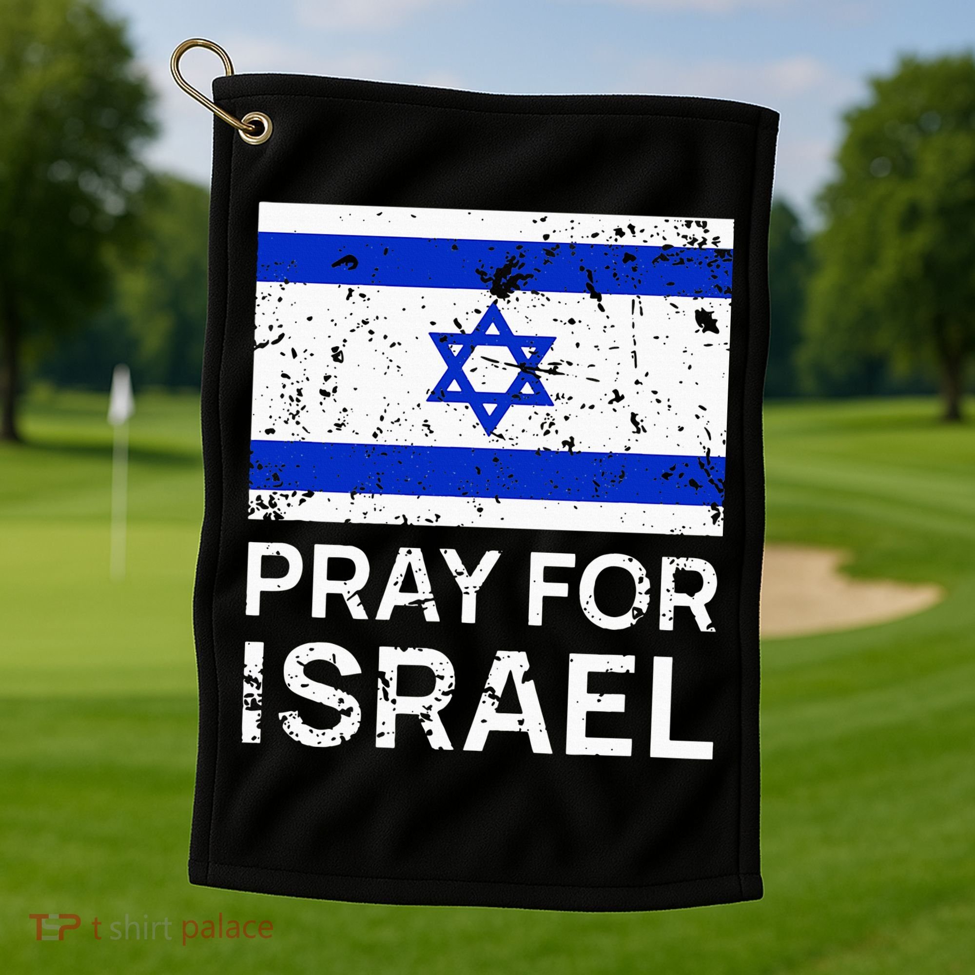 Pray for Israel 2021 Praying for Israeli Flag Golf Towel