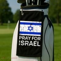 Pray for Israel 2021 Praying for Israeli Flag Golf Towel thumb 2