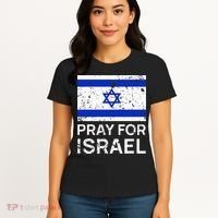 Pray for Israel 2021 Praying for Israeli Flag Women's T-Shirt thumb 4