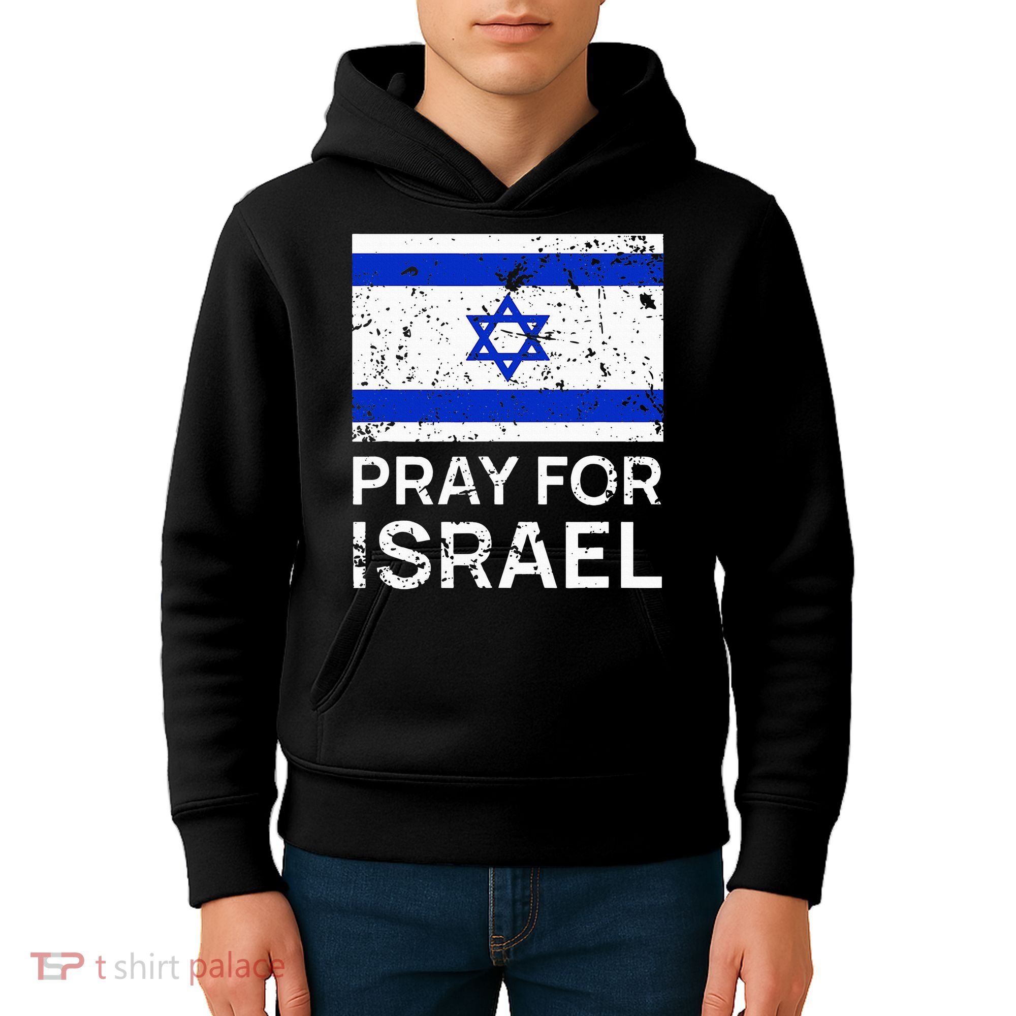 Pray for Israel 2021 Praying for Israeli Flag Kids Hoodie