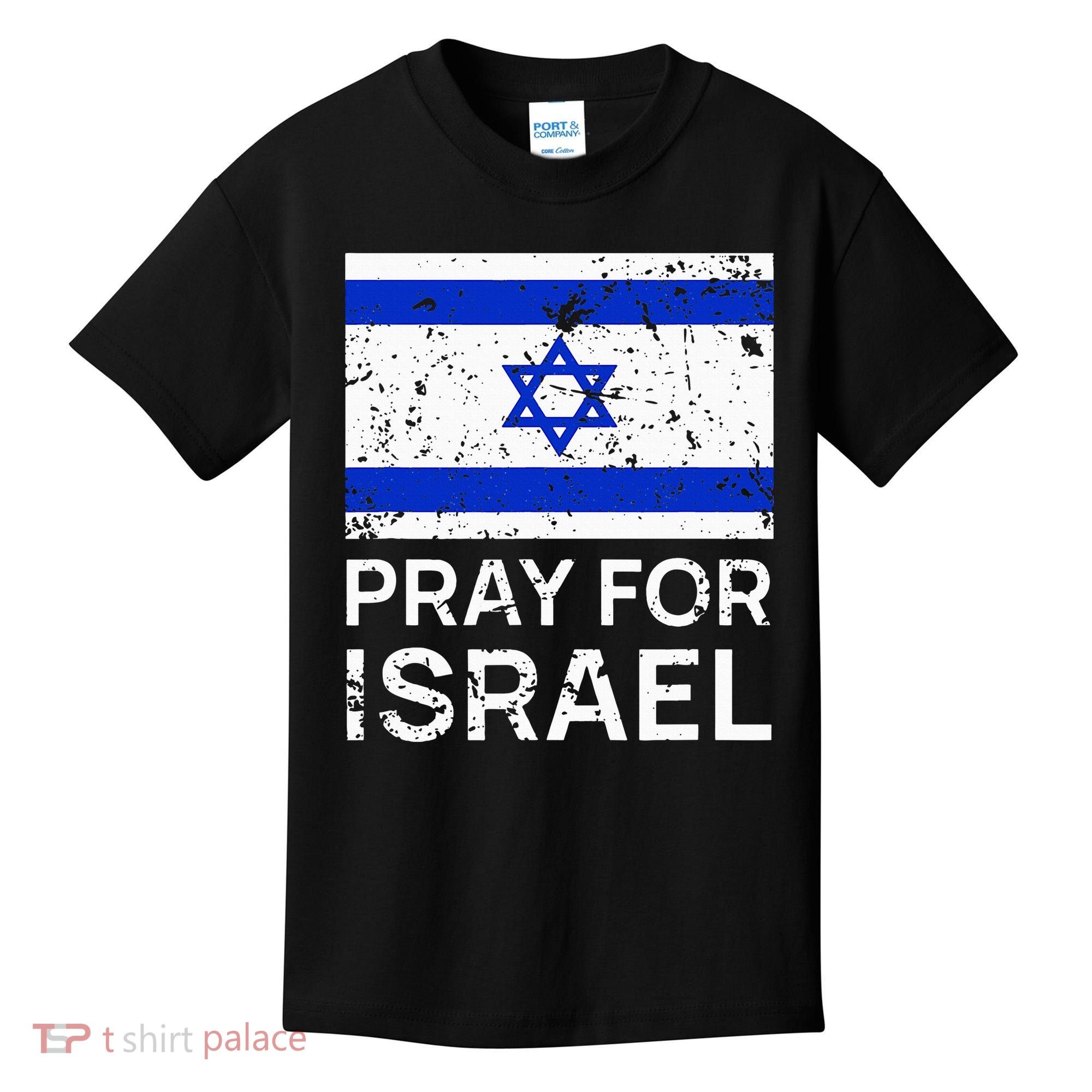 Pray for Israel 2021 Praying for Israeli Flag Kids T-Shirt
