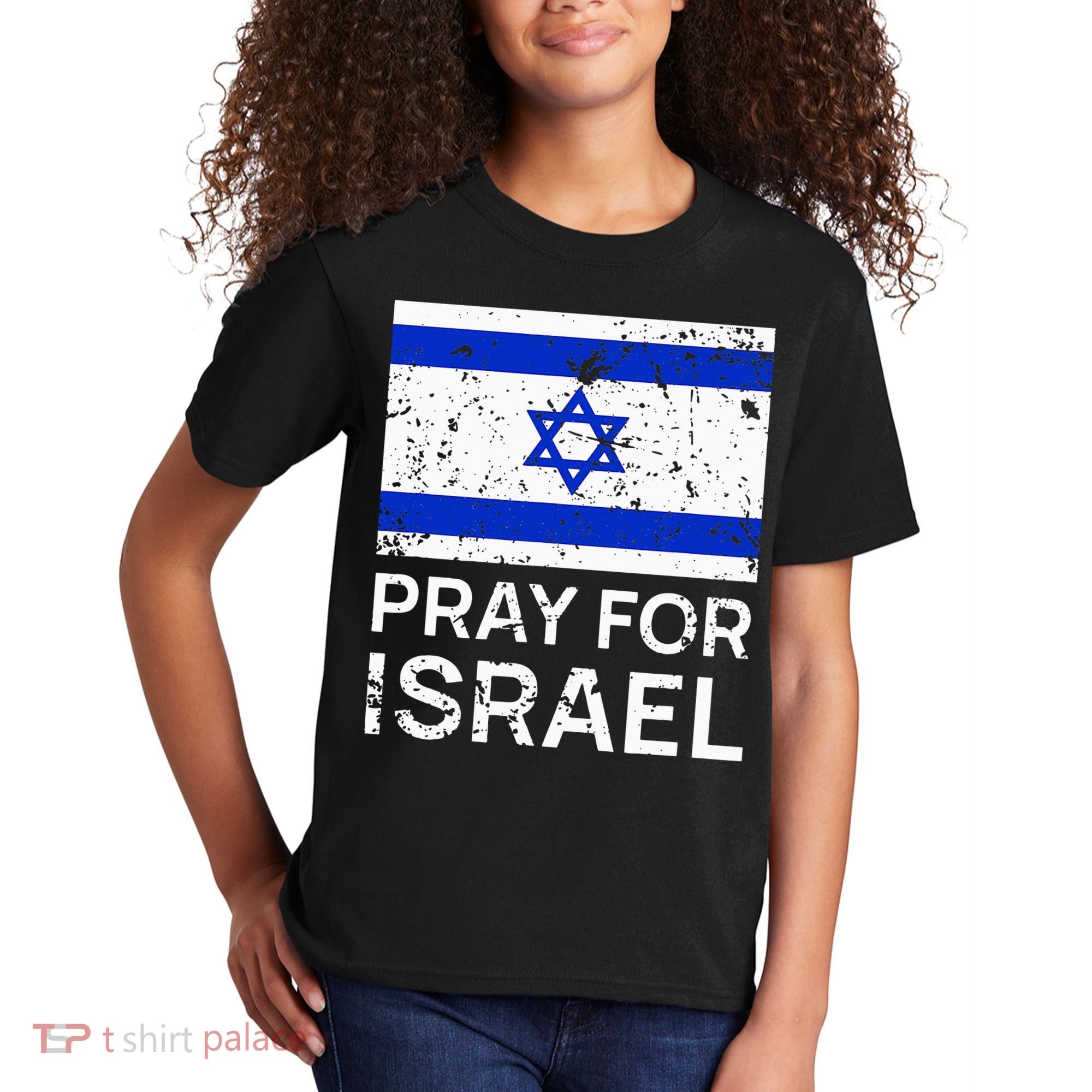 Pray for Israel 2021 Praying for Israeli Flag Kids T-Shirt