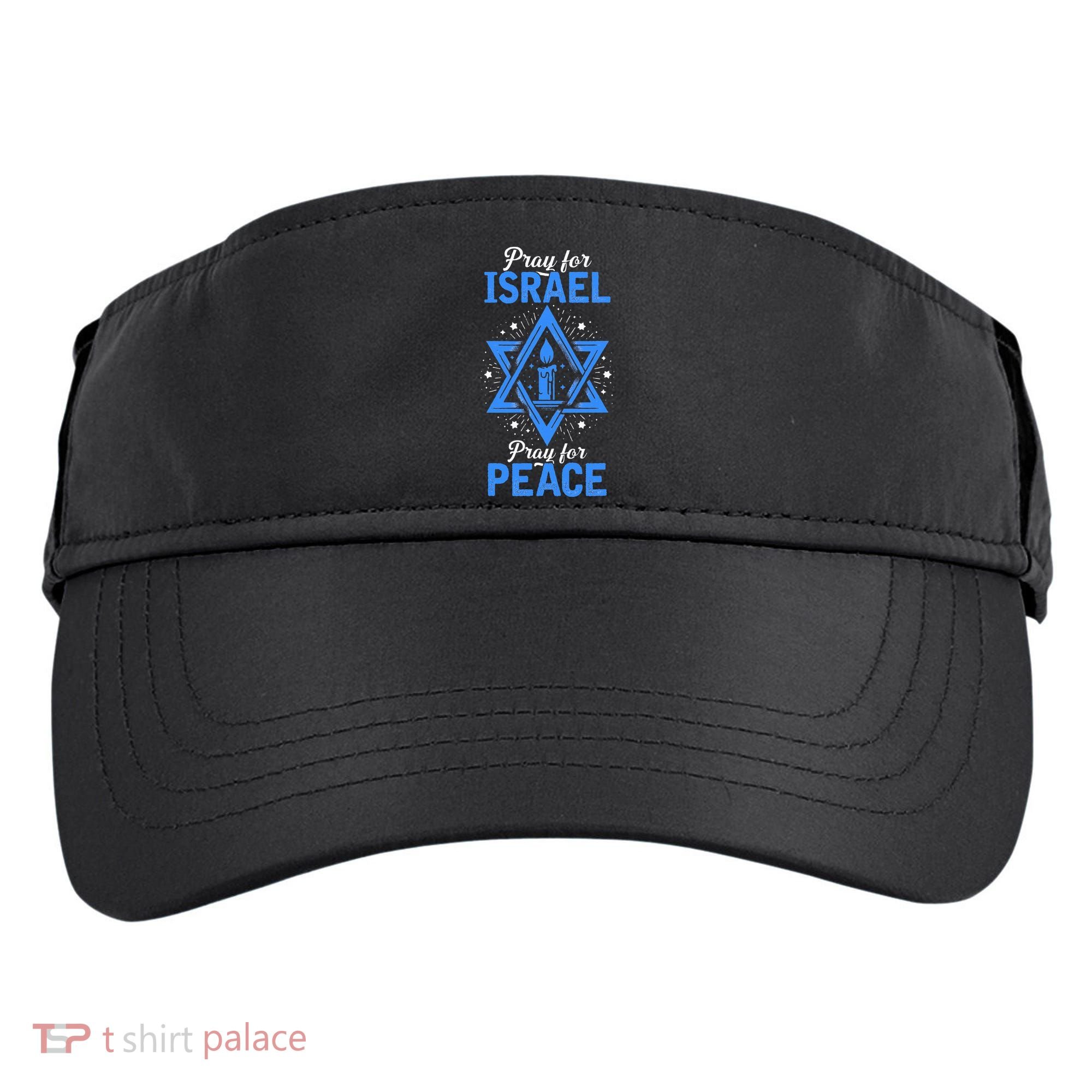 Pray For Israel Jerusalem World Peace Adult Drive Performance Visor
