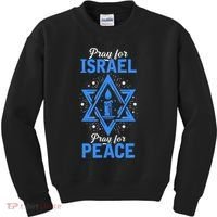 Pray For Israel Jerusalem World Peace Kids Sweatshirt thumb 0