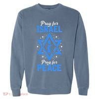 Pray For Israel Jerusalem World Peace Garment-Dyed Sweatshirt thumb 0