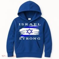 Pray For Israel Israel Strong Kids Hoodie thumb 0