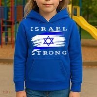 Pray For Israel Israel Strong Kids Hoodie thumb 3