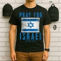 Pray for Israel Psalm 122 6 Israel Flag T-Shirt thumb 6