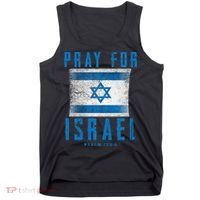 Pray for Israel Psalm 122 6 Israel Flag Tank Top thumb 0