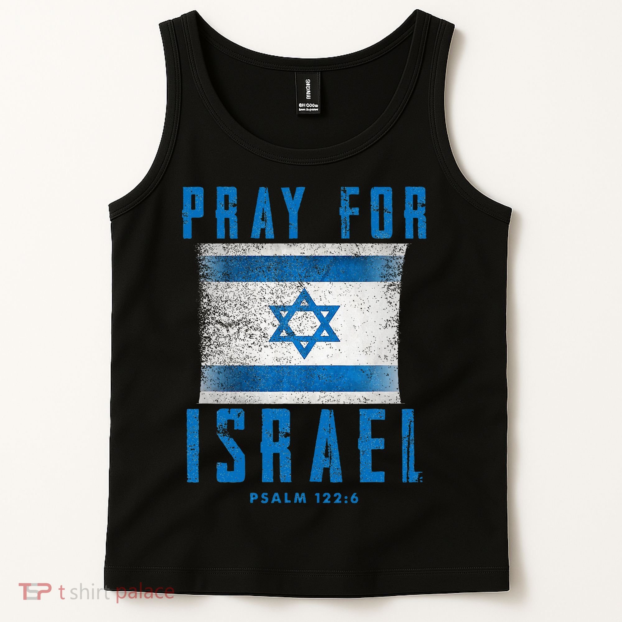 Pray for Israel Psalm 122 6 Israel Flag Tank Top