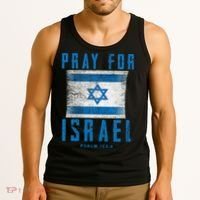 Pray for Israel Psalm 122 6 Israel Flag Tank Top thumb 3