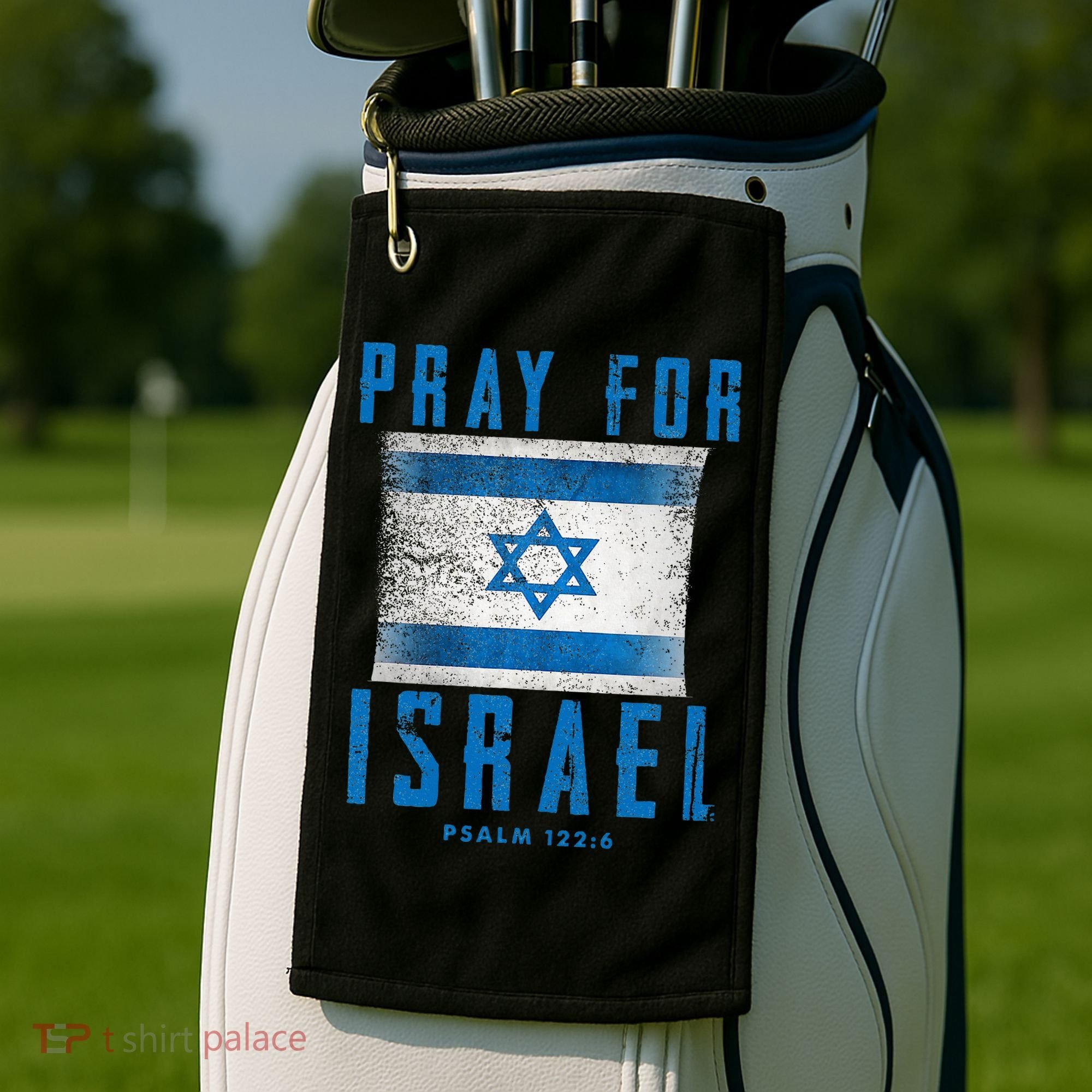 Pray for Israel Psalm 122 6 Israel Flag Golf Towel