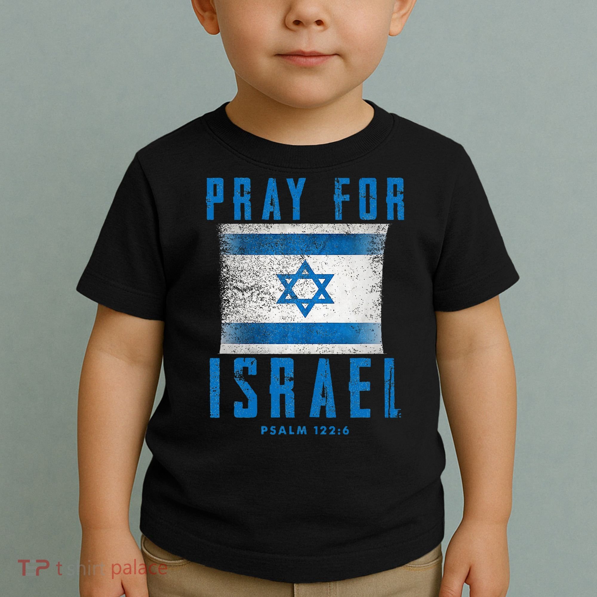 Pray for Israel Psalm 122 6 Israel Flag Toddler T-Shirt