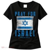 Pray for Israel Psalm 122 6 Israel Flag Women's T-Shirt thumb 0