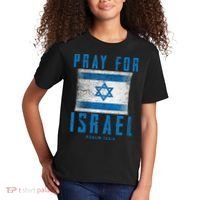 Pray for Israel Psalm 122 6 Israel Flag Kids T-Shirt thumb 2