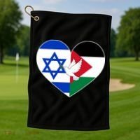 Peace For Israel And Palestine Golf Towel thumb 1