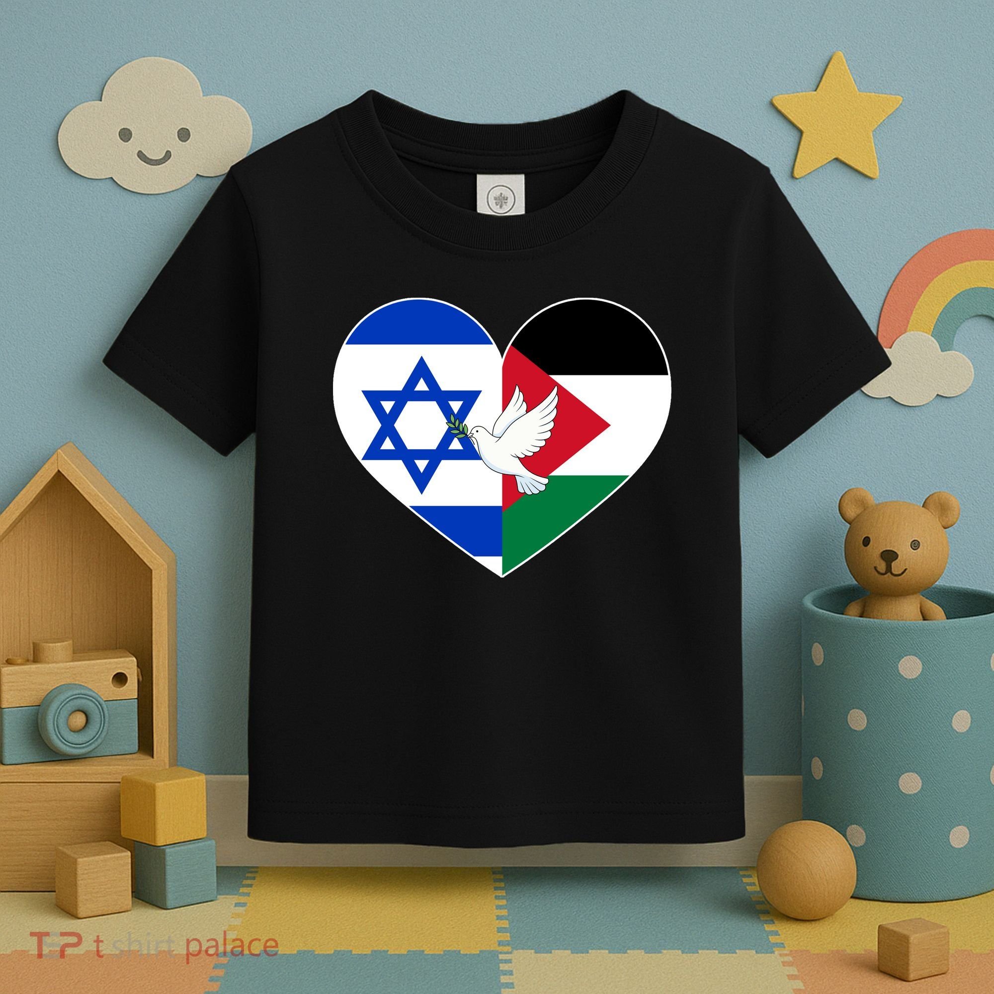 Peace For Israel And Palestine Toddler T-Shirt