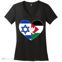 Peace For Israel And Palestine Women's V-Neck T-Shirt thumb 0