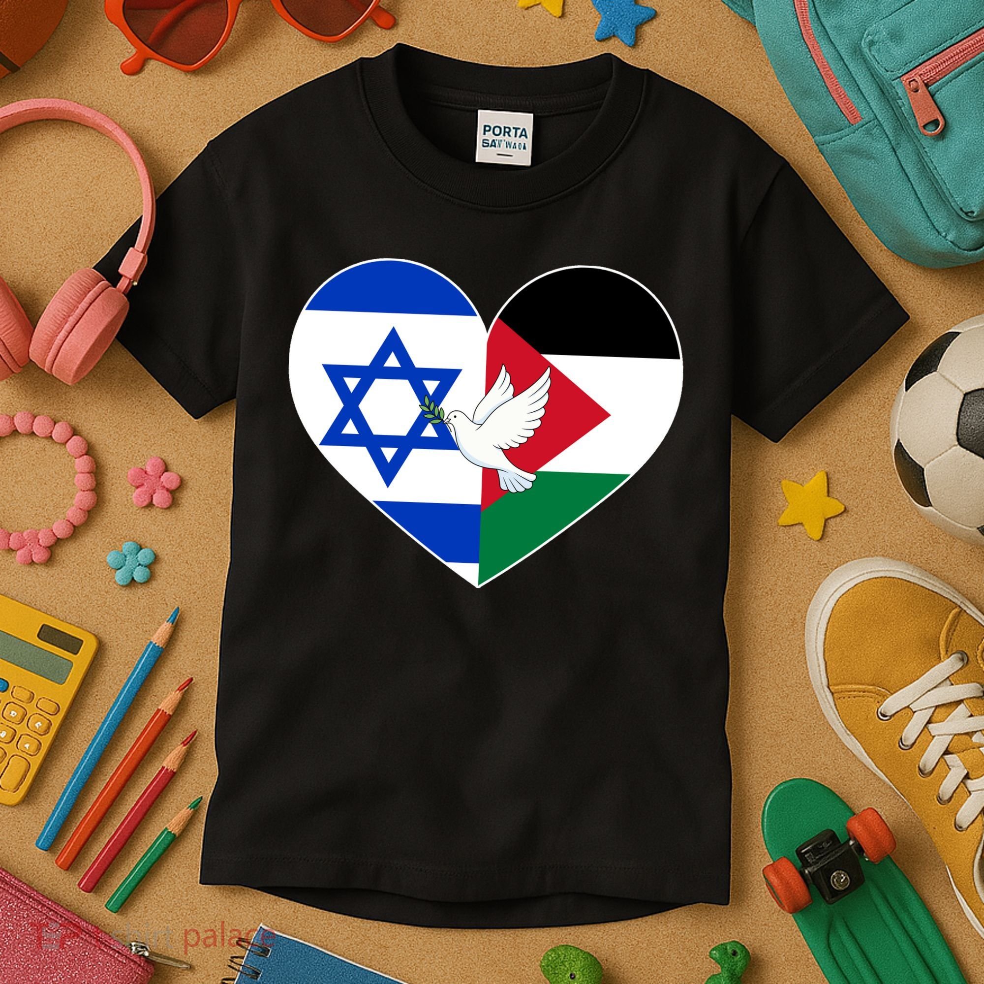 Peace For Israel And Palestine Kids T-Shirt