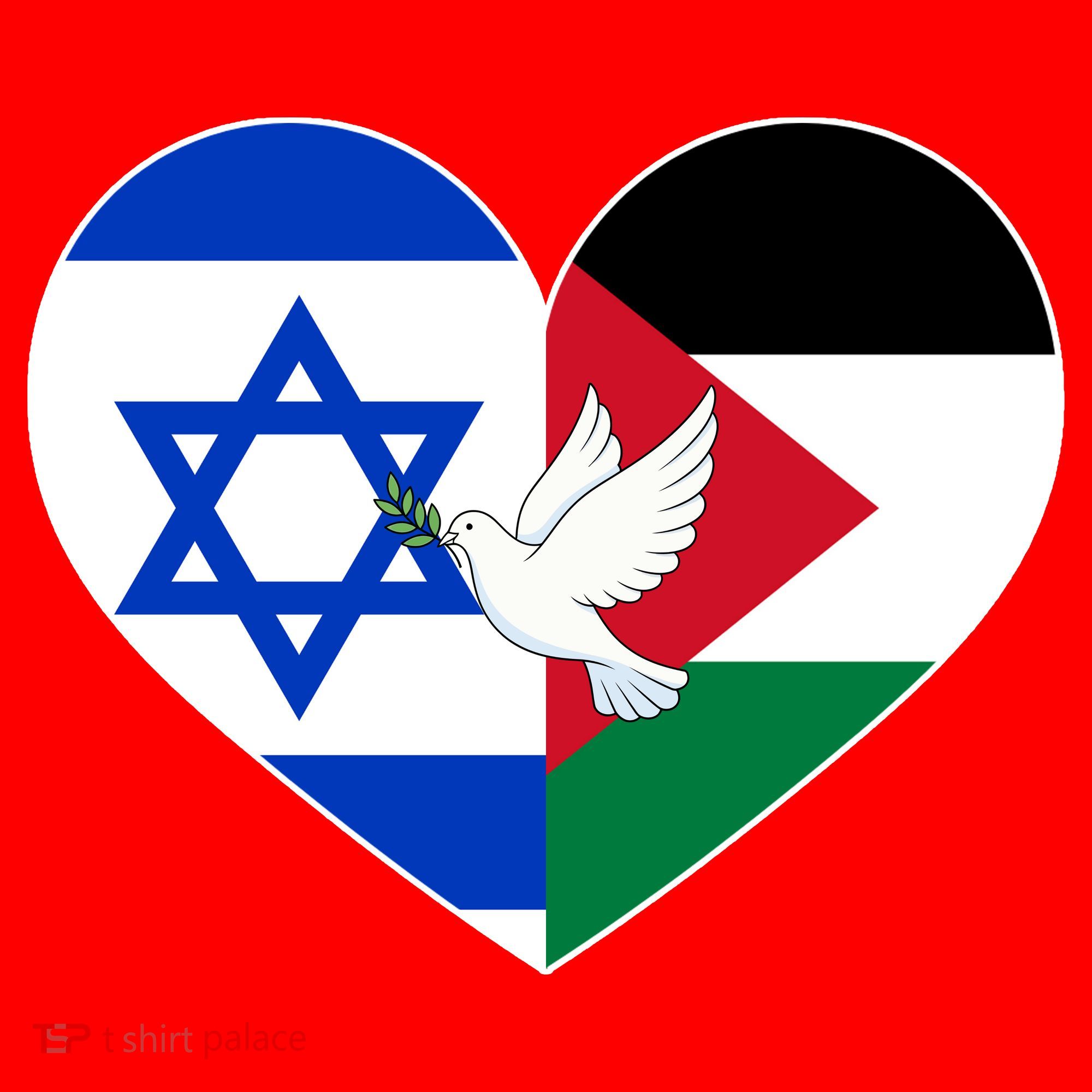 Peace For Israel And Palestine Santa Hat