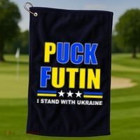 Puck Futin I Stand With Ukraine Golf Towel thumb 1