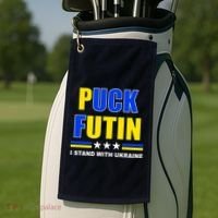 Puck Futin I Stand With Ukraine Golf Towel thumb 2