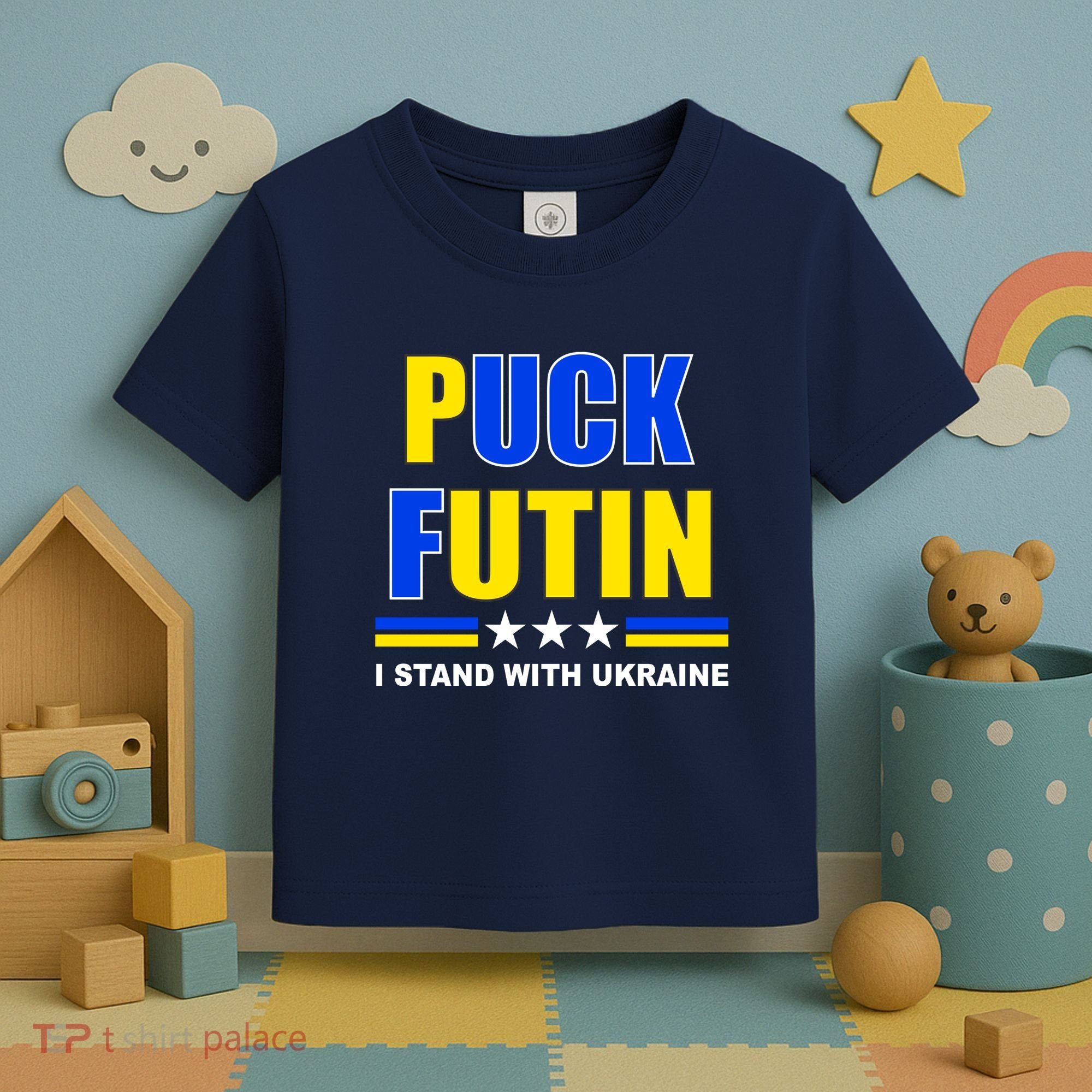 Puck Futin I Stand With Ukraine Toddler T-Shirt
