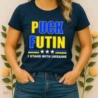 Puck Futin I Stand With Ukraine Women's T-Shirt thumb 2