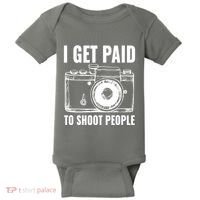 Photography Funny I Get Paid To Shoot People Baby Bodysuit thumb 0
