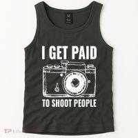 Photography Funny I Get Paid To Shoot People Tank Top thumb 2