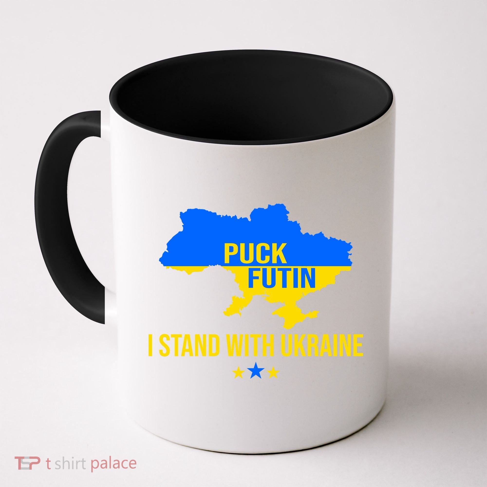 Puck Futin I Stand With Ukraine Support Flag Coffee Mug