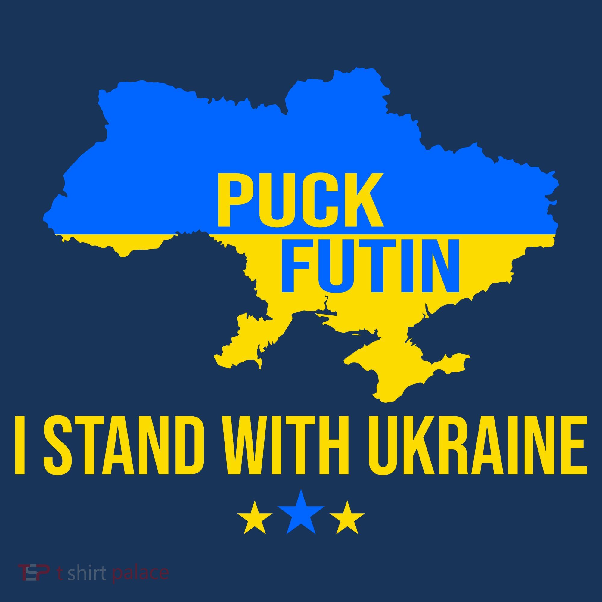 Puck Futin I Stand With Ukraine Support Flag T-Shirt